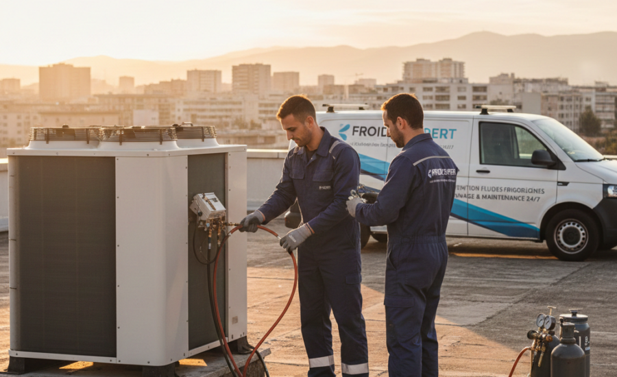 intervention entreprise fluide frigorigène