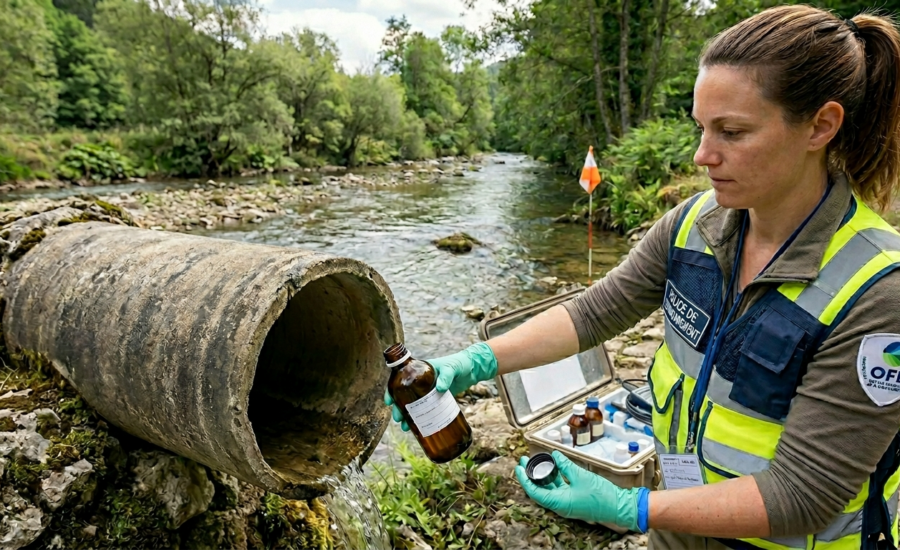 Prélèvement dans l'eau